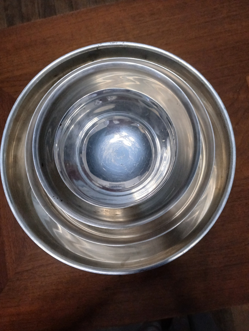 Set Of 4 Silver Plated Assorted Brands Of Serving Bowls Well LOVED